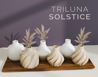 6 Mini Vases STL Set | 3D Print Files | TRILUNA SOLSTICE