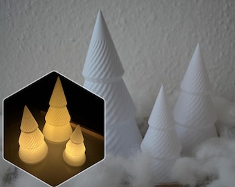 Christmas tree STL set for LED candles | 3 sizes | 3D print files