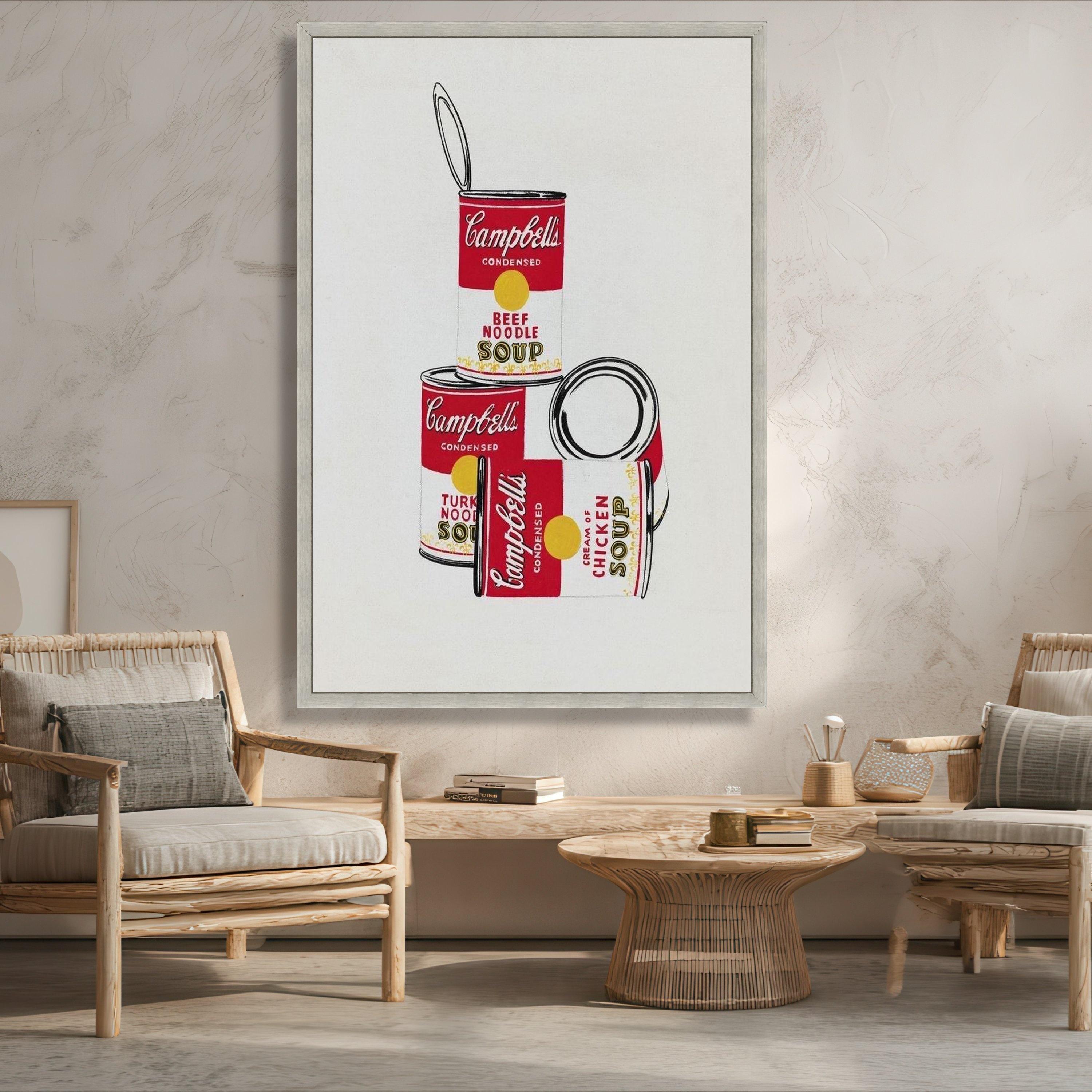 Andy Warhol Campbell's Soup Cans Canvas Print, Pop Art Kitchen Decor - Etsy