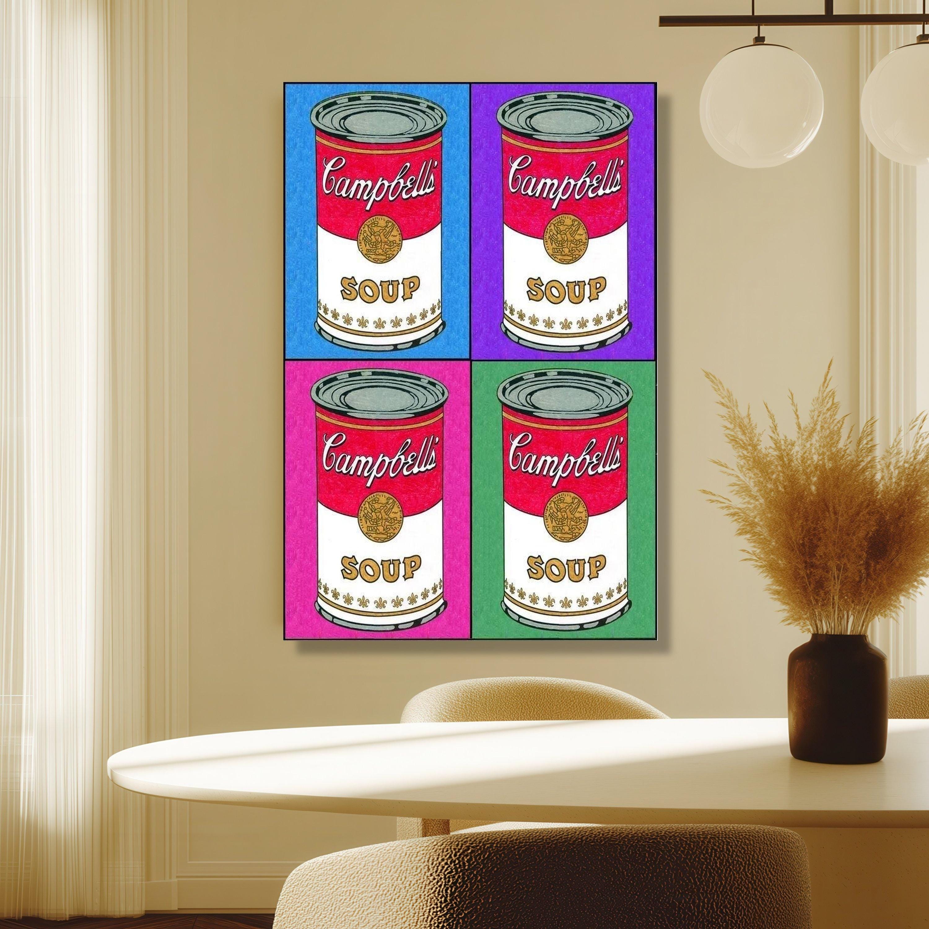 Andy Warhol Campbell's Soup Can Canvas, Pop Art Kitchen Decor - Etsy