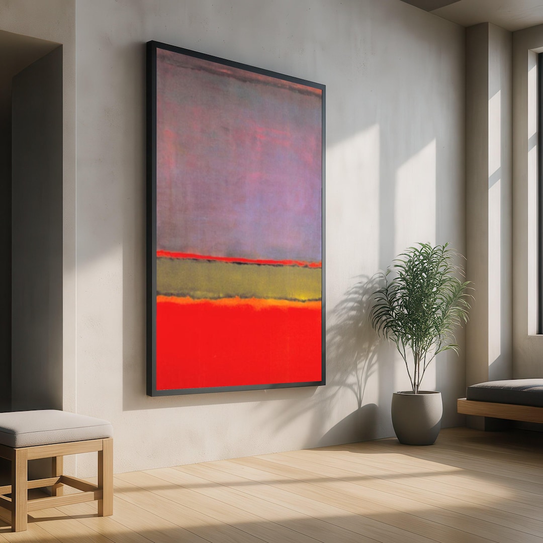 Colorblock Mark Rothko Mark Rothko, Modern Abstract Color Block Canvas, Bold Red and Purple ...