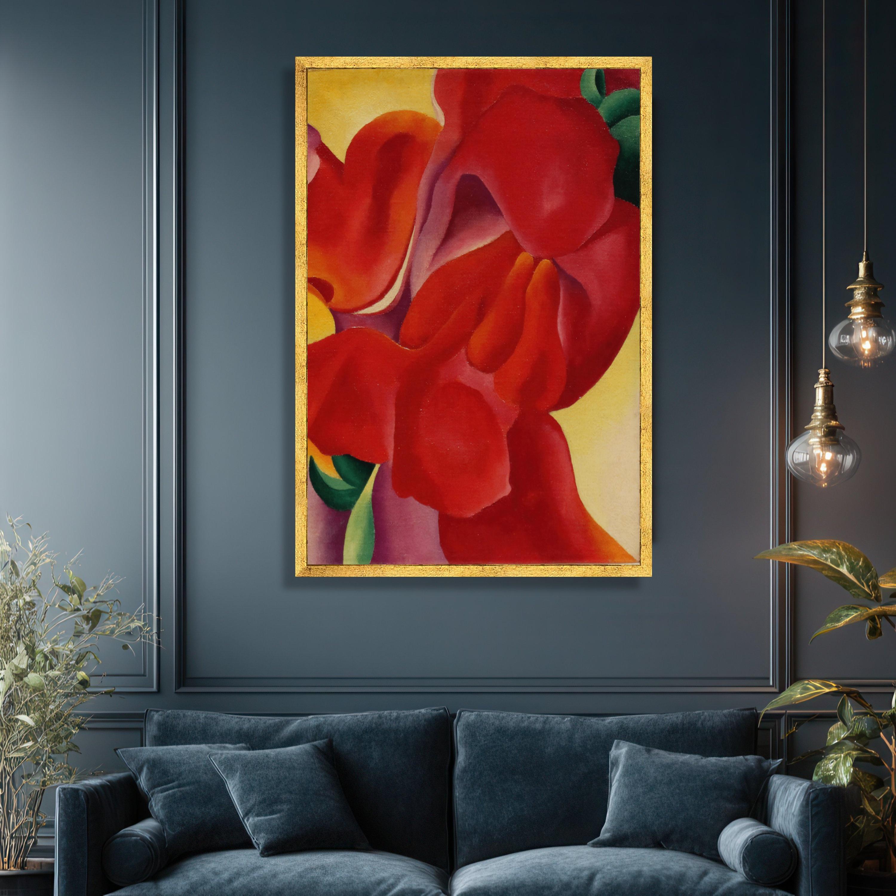 Georgia O’keeffe Red Poppy Canvas Print, Vibrant Abstract Floral Wall ...