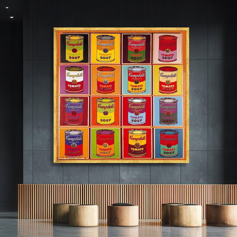 Andy Warhol Campbell's Soup Cans Canvas Print, Pop Art - Etsy