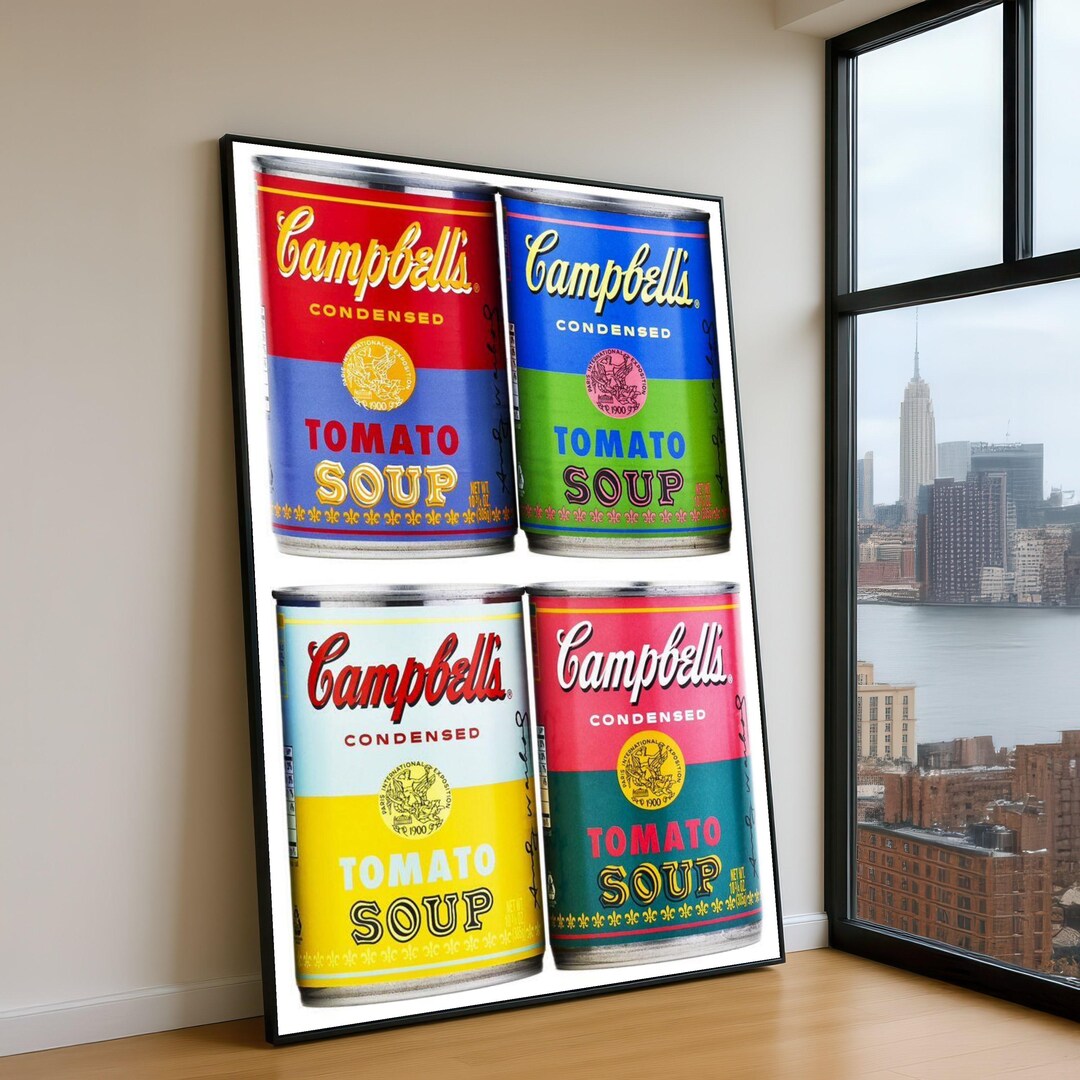 Pop Art Campbell's Soup Canvas Print, Retro Kitchen Decor - Etsy