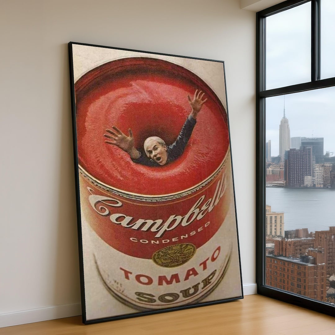 Pop Art Campbell's Soup Canvas, Warhol Inspired Kitchen Decor - Etsy
