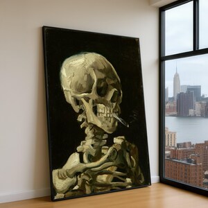 skeleton smoking a cigarette meme #meme #greenscreen #fyp #trend #viral Skeleton Meme Painting - Etsy