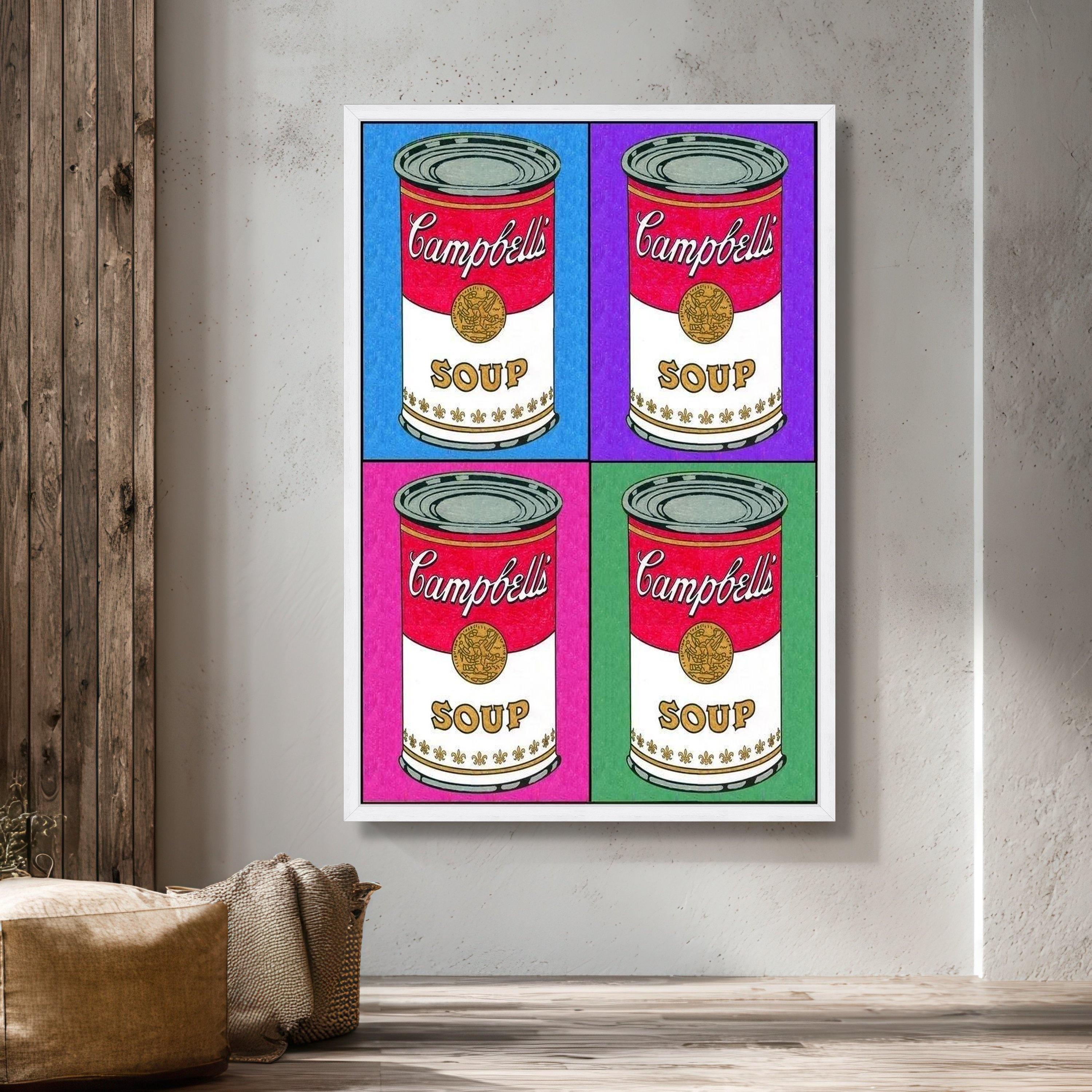 Andy Warhol Campbell's Soup Can Canvas, Pop Art Kitchen Decor - Etsy