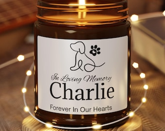 Personalized Dog Loss Gift Custom Pet Loss Candle Pet Sympathy Gift