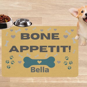 Pet Food Mat Personalized Pet Feeding Mat Pet Mat Dog Cat Feeding Mat Pet Lovers Gift Pet Kitchen Mat