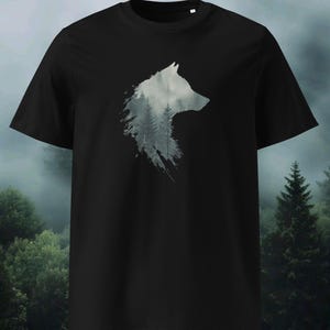 T-shirt unisexe Wolf Spirit - T-shirt graphique Wilderness Nature, amoureux des animaux, vêtements de plein air aventure, cadeau animalier pour lui ou elle, anniversaire