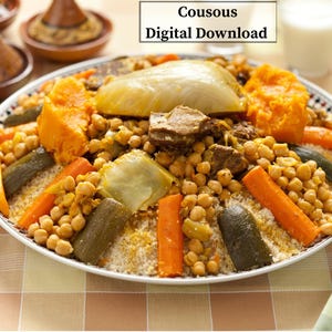 Traditional Moroccan Couscous Recipe | Digital Download | Authentic Moroccan Cooking PDF
