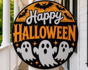 Geister-Halloween-Türhänger SVG