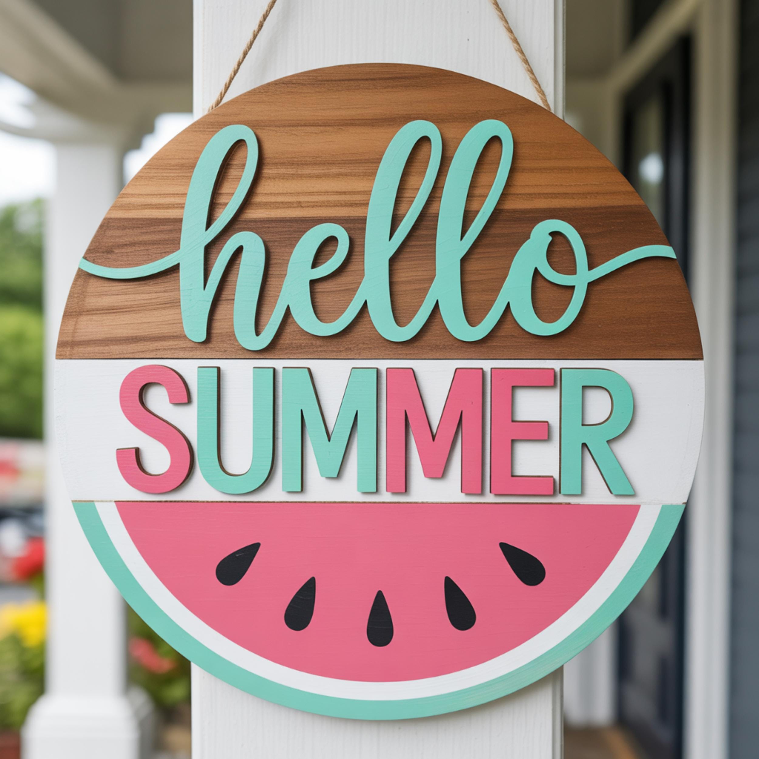 Summer Door Hanger Bundle SVG, 6 Porch Sign Laser Cut Files - Etsy