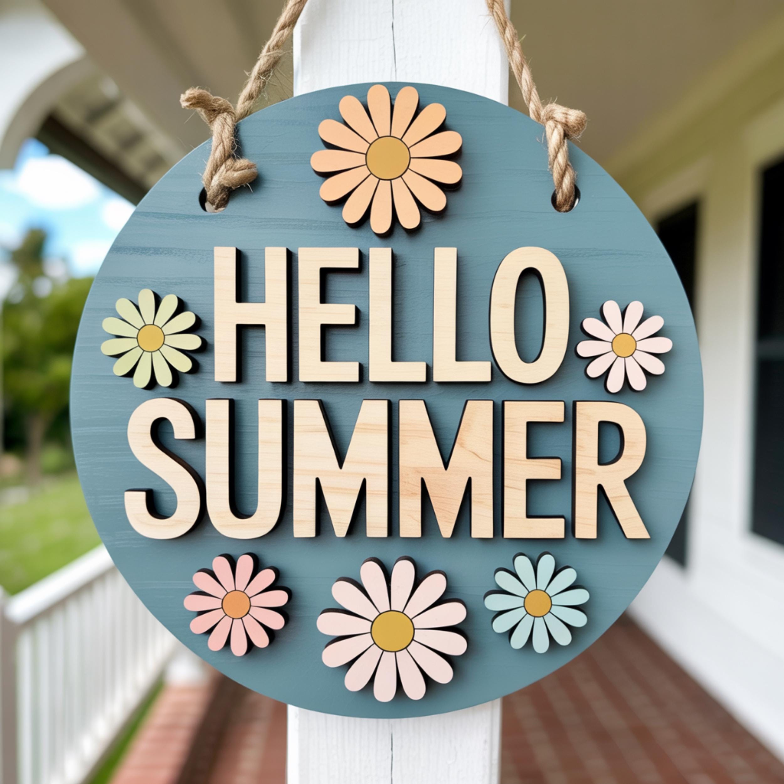 Summer Door Hanger Bundle SVG, 6 Porch Sign Laser Cut Files - Etsy