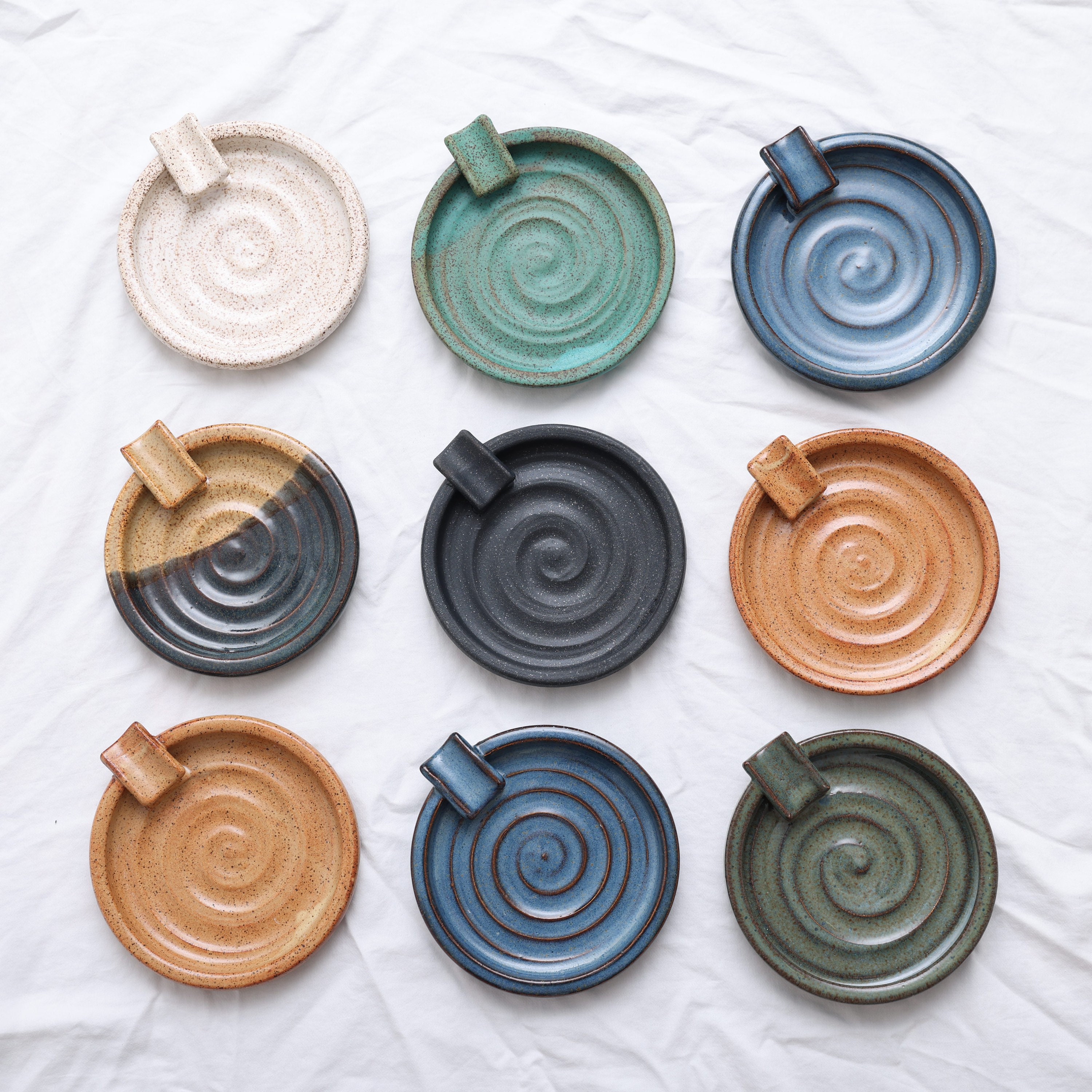 Ashtray Ceramic, Handmade Stoneware Pottery, Smoking