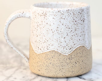 Coffee mug, ceramic handmade cup with texture