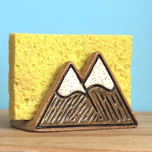 Sponge Holder, handmade mountain range sponge or napkin holder decor cottagecore gift