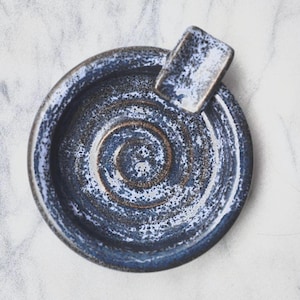 Ceramic ashtray small, 3.5” handmade pottery, smoking accessory