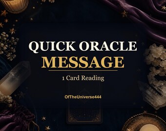 Quick Oracle Card Reading, Personalized Intuitive Message, Spiritual Guidance