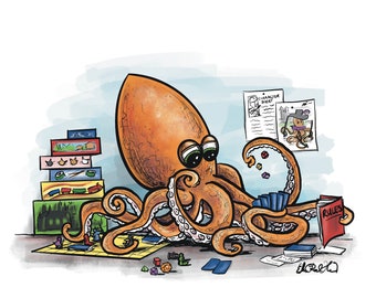 Tabletop Gaming Octopus print