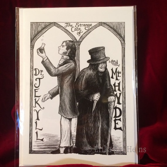 Dr Jekyll And Mr Hyde Notecard Etsy