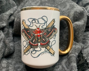 Cecropia Moth Mug: Mothtober 2023