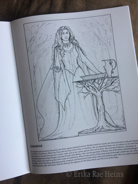 Women Of Tolkien Coloring Book Etsy Singapore