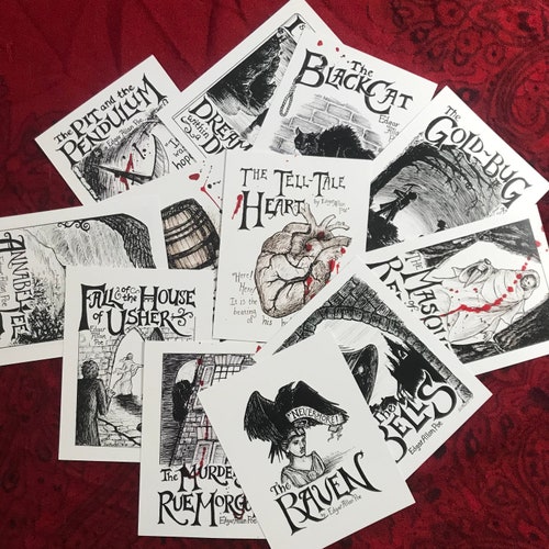 Edgar Allan Poe: Postcard Variety Pack | Etsy