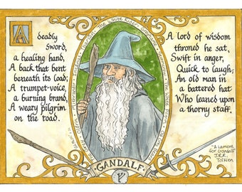 Gandalf the Grey print- Limited Edition/ Numbered