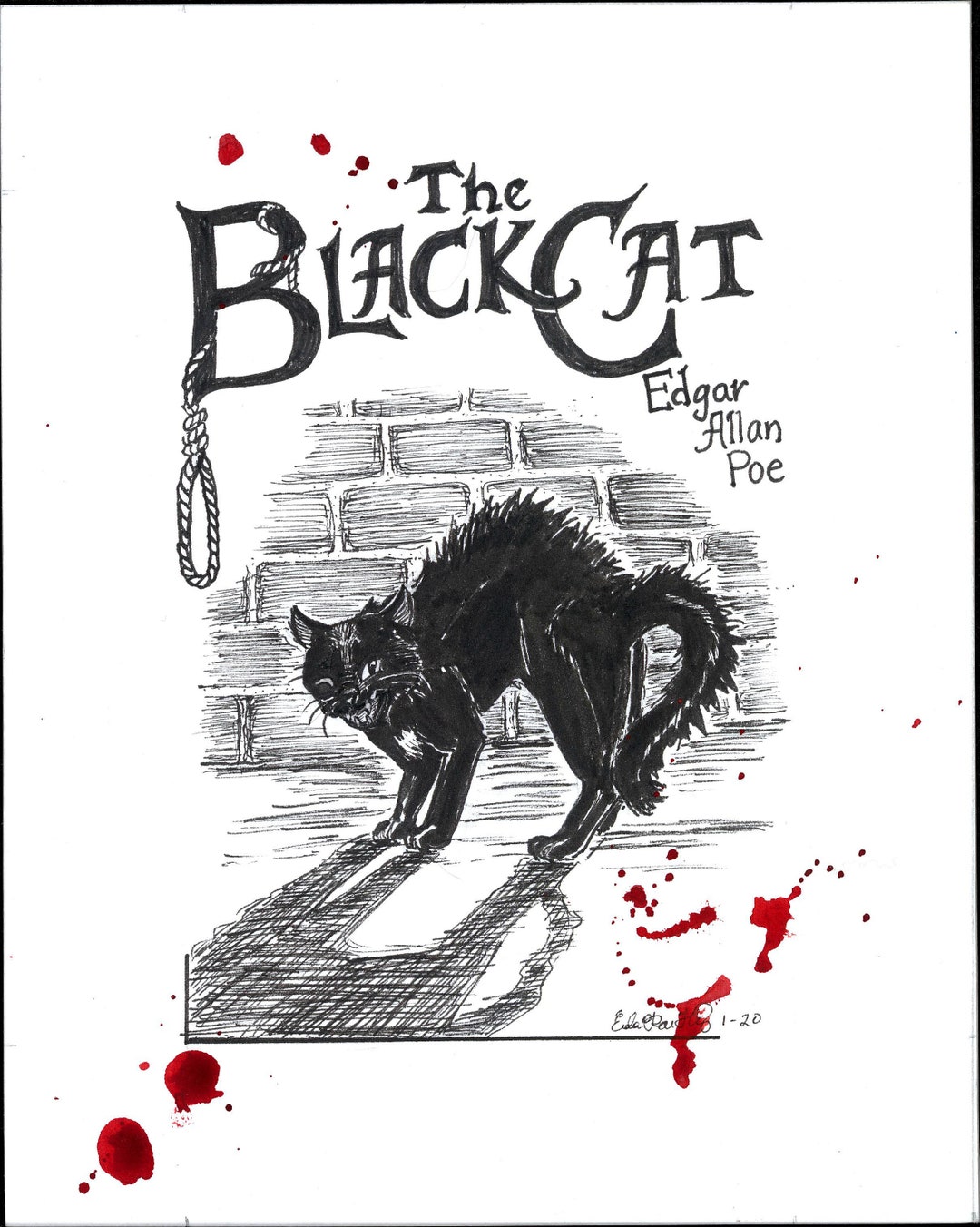 The Black Cat And The Vampire Edgar Allan Poe: the Black Cat - Etsy