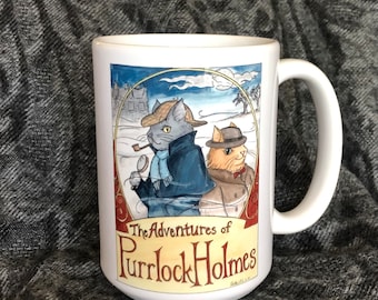 Purrlock Holmes mug (15 oz)