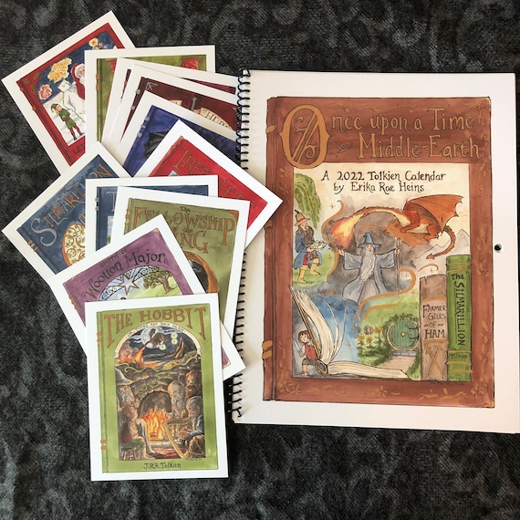Tolkien Calendar 2022 2022 Tolkien Calendar And Postcard Set: Once Upon A Time In | Etsy