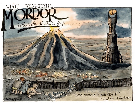 Mordor Travel Poster Print 11 by 14 Etsy