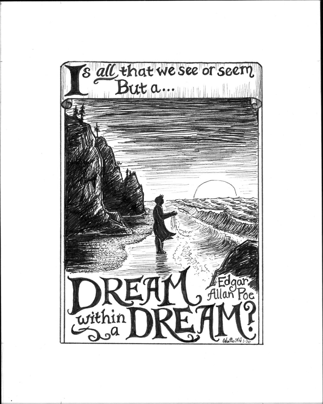 Edgar Allan Poe A Dream Within a Dream Etsy