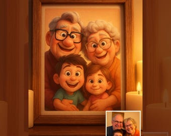 Pixar Style Portrait from Photo,3D Cartoon Portrait,Pixar Style Family Gift,Custom Pixar-Style Cartoon Portrait,Digital Pixar Art,Pet Gift