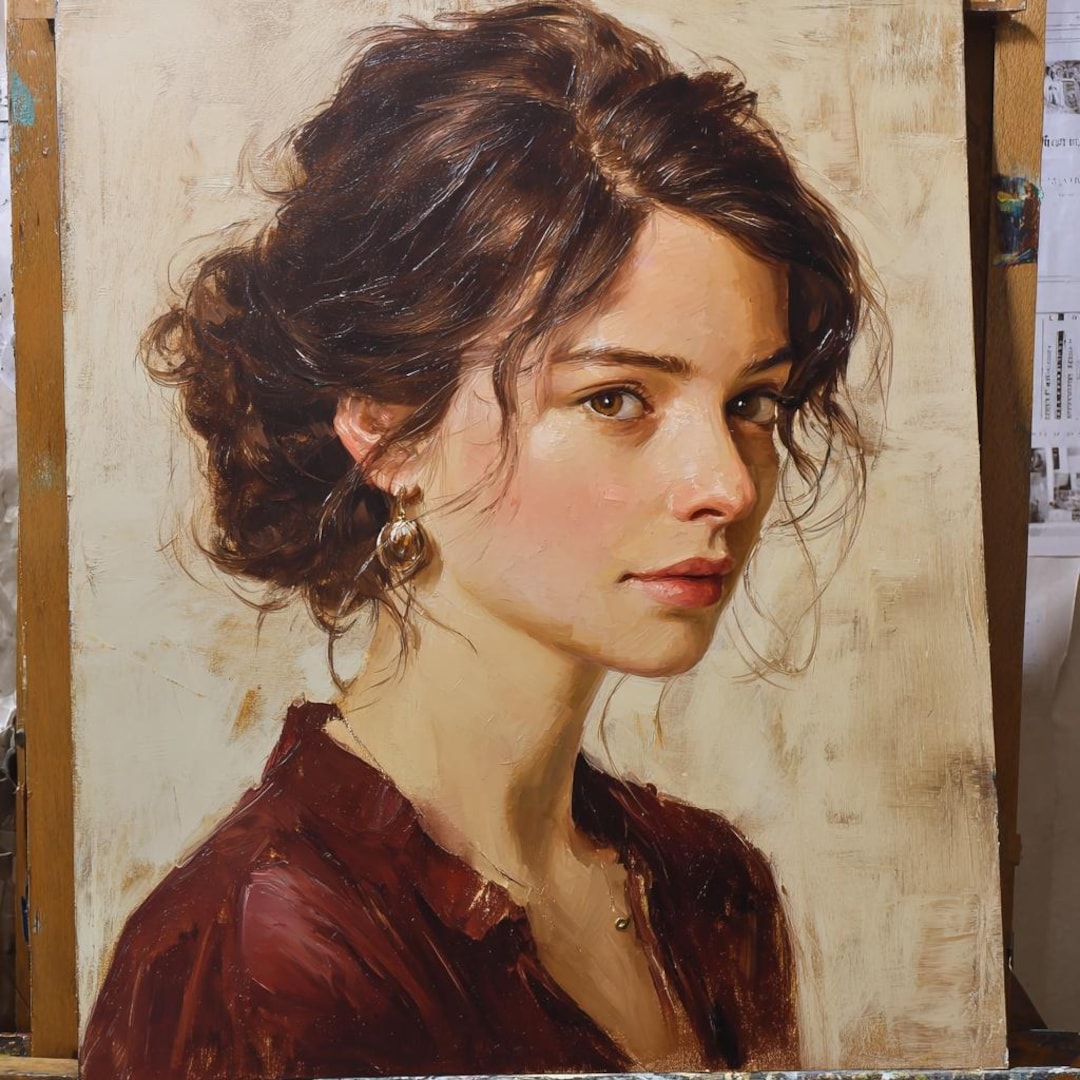 Custom Oil Portrait From Photo, Commission Portrait Painting on Canvas ...