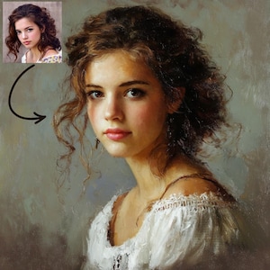 Custom oil portrait from photo, Commission portrait painting on canvas, Custom oil painting from photo, Commission art, Husband gift