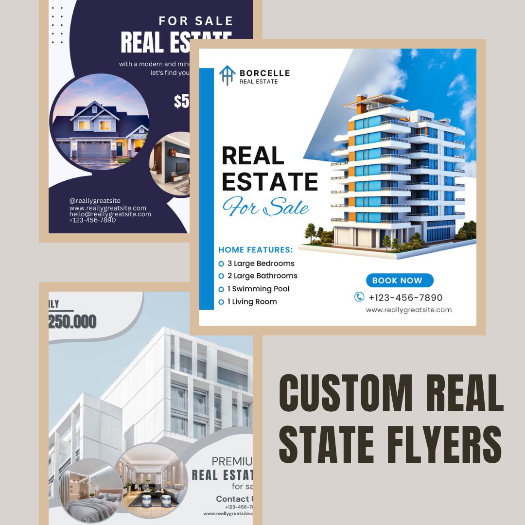 Flyer Examples Real Life 10 Custom Digital Flyers Templates,cleaning Service,real Estate ...