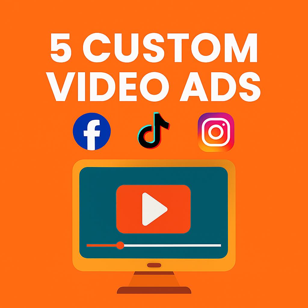 5 anuncios de video personalizados, videos de productos profesionales a partir de tus fotos, videos para redes sociales, anuncios de video creativos,