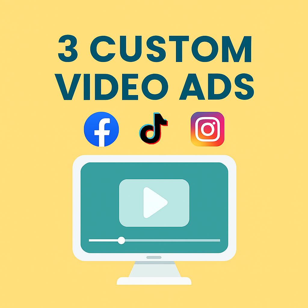 3 anuncios de video personalizados, videos profesionales de productos a partir de tus fotos, videos para redes sociales, anuncios de video creativos,