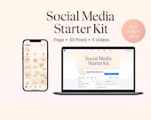 Social Media Package,Business Page+30 Branded Posts+5 Video Ads,Ready to Post Designs,Small business Bundle,Social Media Content