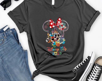 Camiseta navideña Disney personalizada, camiseta navideña Disney 2025 personalizada, camiseta navideña Disney a juego para toda la familia, viaje a Disney 2026 Navidad