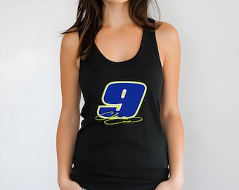 Chase Elliott #9 NASCAR Racing Fan Tank Top, Signature Racing Tank Top Cotton Slim Fit Motorsport Shirt