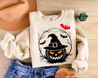 Pumpkin Witch Halloween Shirt, Spooky Jack O Lantern Tee, Scary Face Graphic Top, Dark Fall Aesthetic Shirt, Creepy Pumpkin T-Shirt