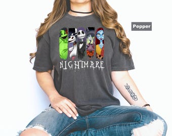 Comfort Colors Halloween Horror Movie T-Shirt: Nightmare Christmas Tee