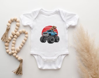 Monster Truck Tshirt, Dinosaur Shirt, Dino Birthday Gift, Boys Truck Shirt, T-Rex Monster Truck Shirt for Kids or Adults, Dino Graphic Tee,