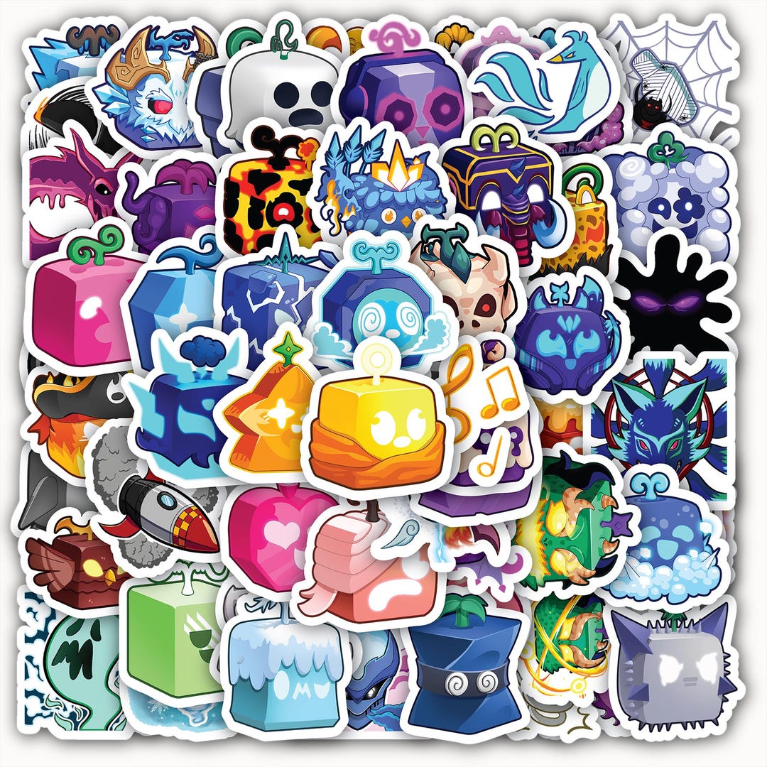 Blox Stickers Sheet Fruit –anime Game Waterproof Vinyl Decals for ...