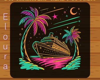 Neon Cruise Family Trip DTF Transfer, Ready To Press Family Vacation Shirt Design, Making Memories Together, Cruise Squad