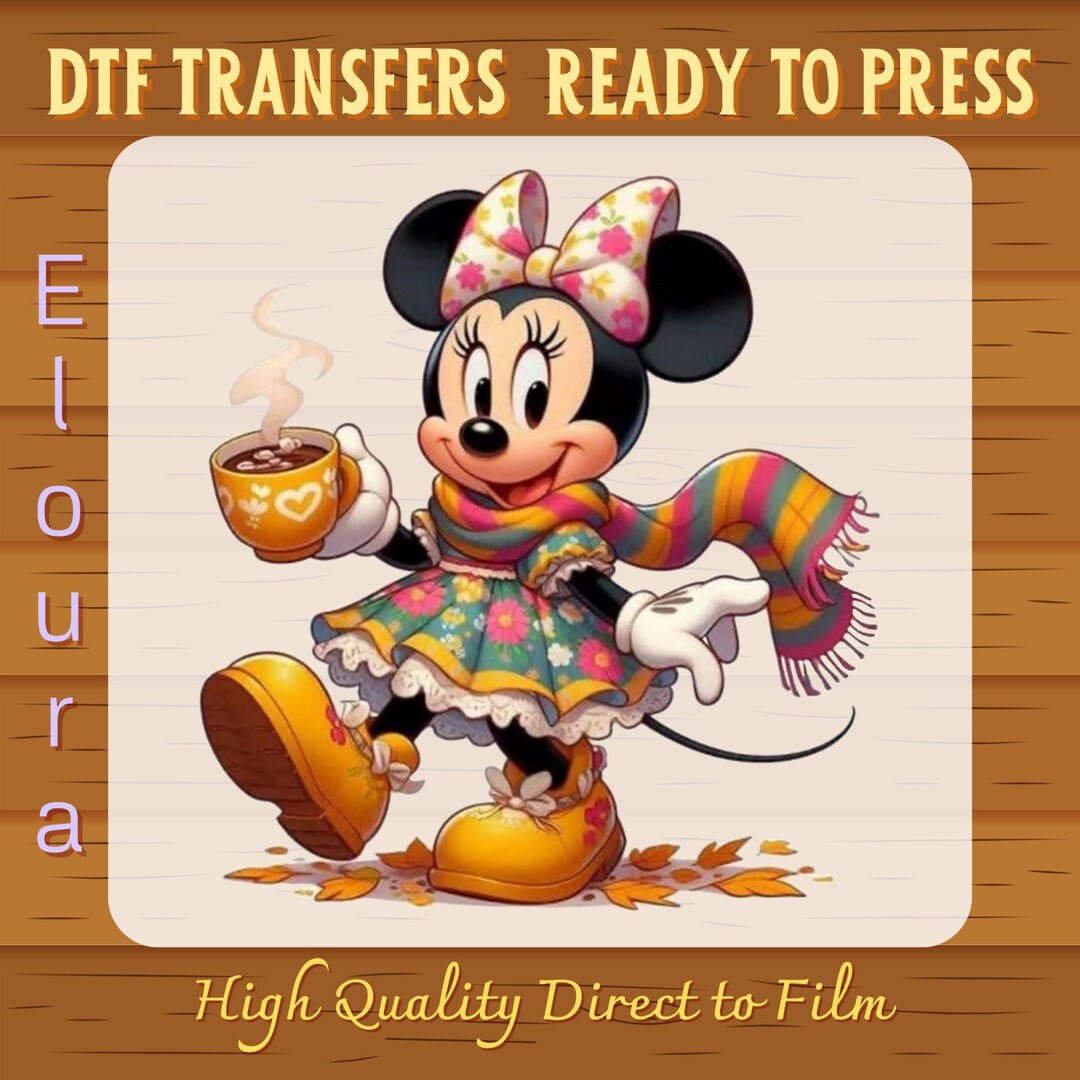 Fall Minnie Mouse Dtf Transfers: Disneyland Ready to Press, Family ...