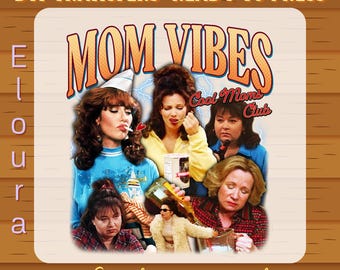 Retro Mom Vibes DTF Transfer: Ready To Press, Cool Moms Club,  Funny Mom Shirt Design, Mother’s Day Gift